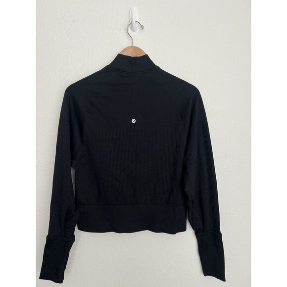 Lululemon Women's Engineered Warmth Pullover Mock Neck Black Size 8 Athleisure - Picture 9 of 10